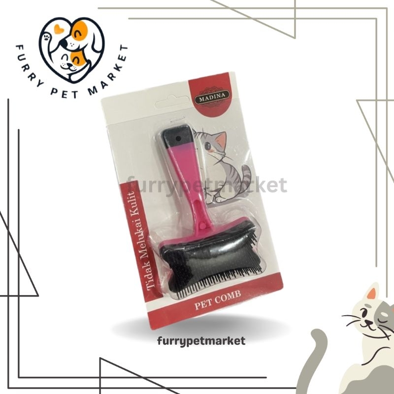 Sisir Kucing Press Grooming - Sisir Grooming Premium