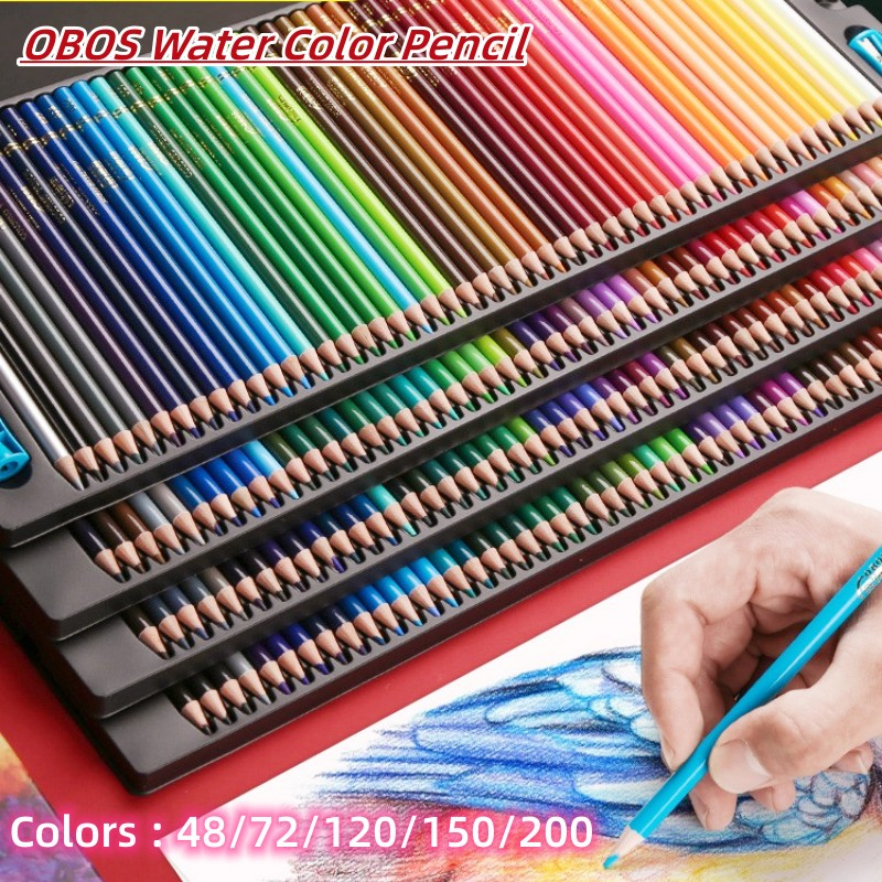 

48/72/120/150/200 Colors OBOS Professional Color Lead OilColor Set Colored Pencils Art Supplies Oil
