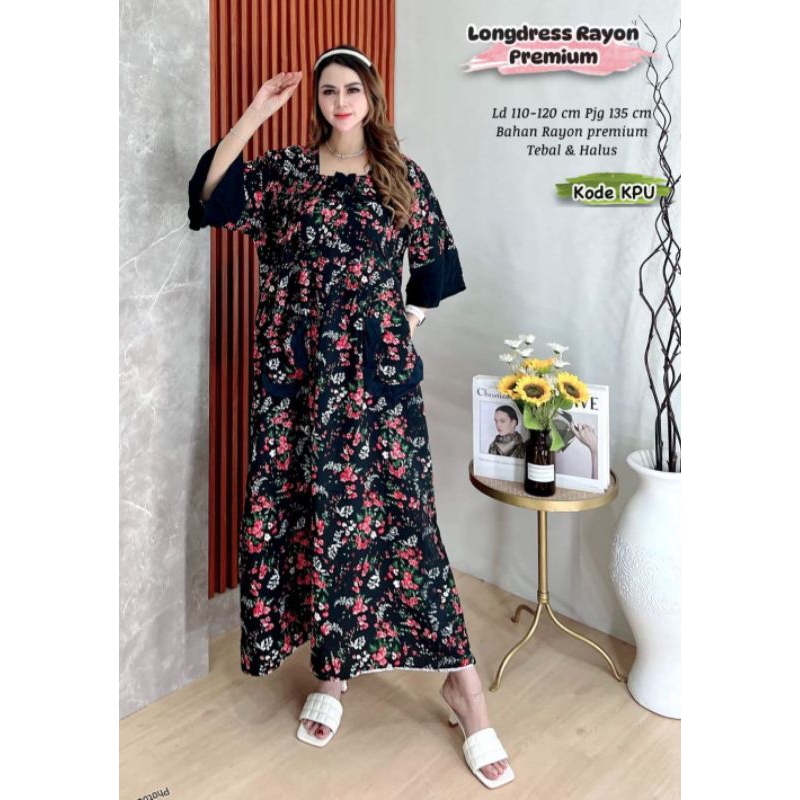 daster Rayon panjang LD 110 / Daster murah daster hamil daster Fuji