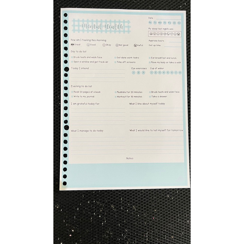 

custom request mental healt isi binder