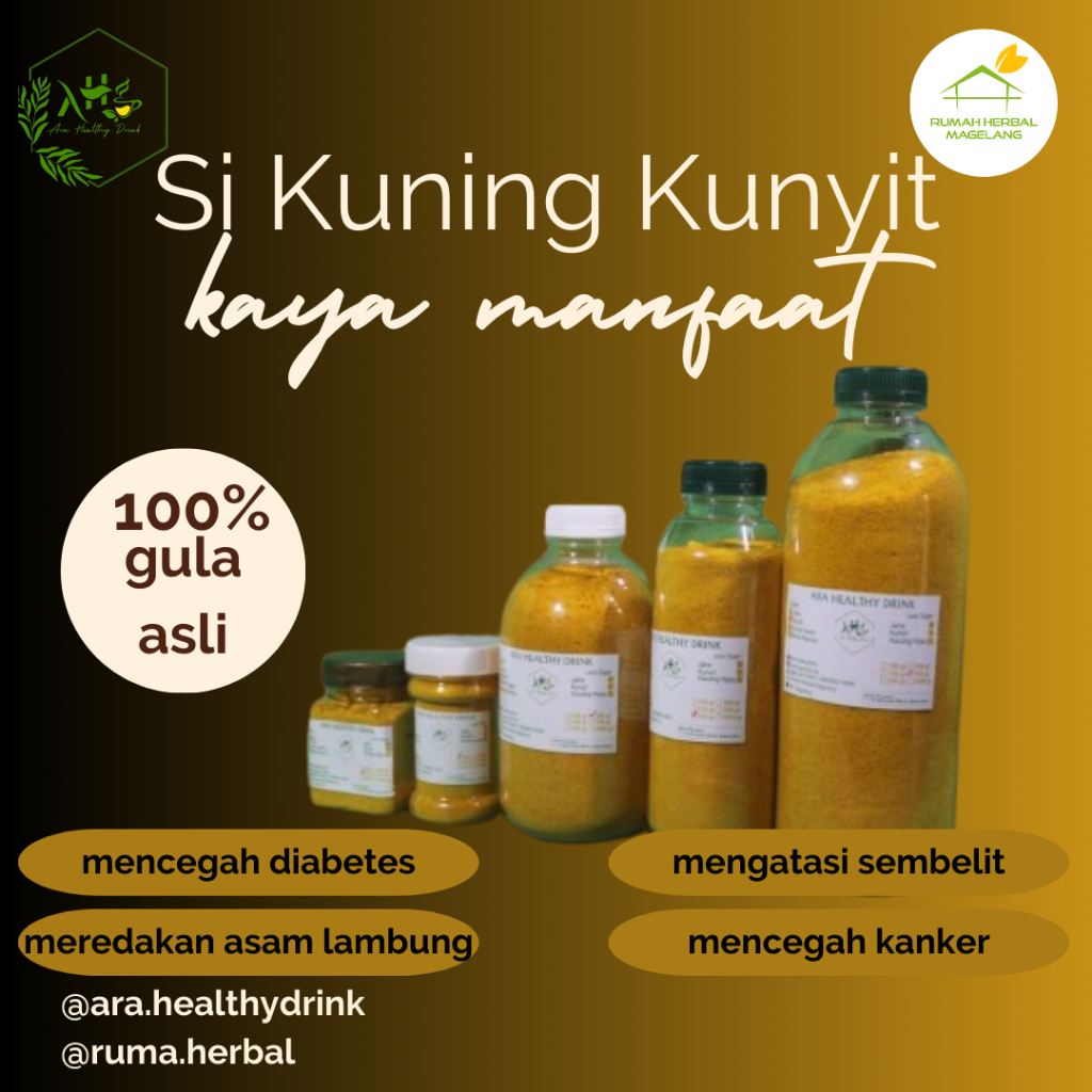 

JAMU Kunyit Bubuk Plus Gula 1KG SIAP SEDUH TANPA AMPAS ANTI RIBET