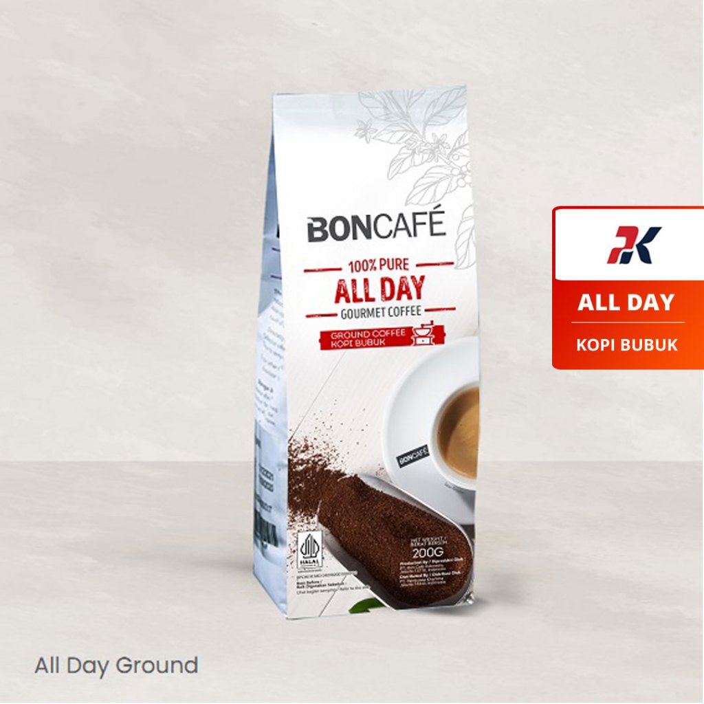 

BONCAFE ALL DAY Grounds 200g - Kopi Bubuk Arabika 200g