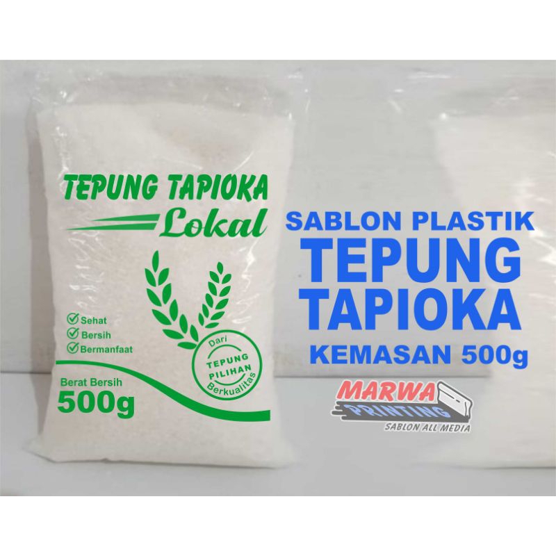 

PLASTIK KEMASAN TEPUNG TAPIOKA 500GRAM ISI 50 LEMBAR