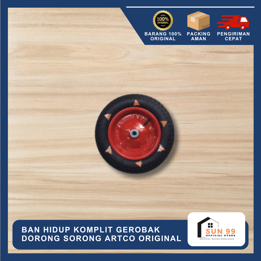 Ban Komplit Gerobak ARTCO / Ban Hidup Komplit Gerobak Dorong Sorong ARTCO Original