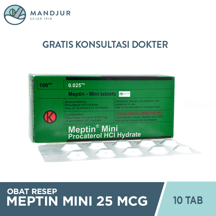 Meptin Mini 25 mcg 10 Tablet