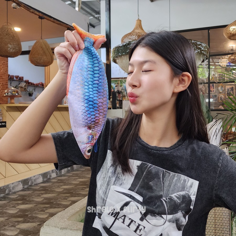 

gk Tempat Pensil ikan Pouch bentuk ikan atau tempat Makeup lucu unik untuk sekolah banyak variasi