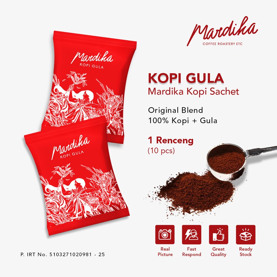 

KOPI GULA ORIGINAL MARDIKA RENCENG (isi 10 sachet)