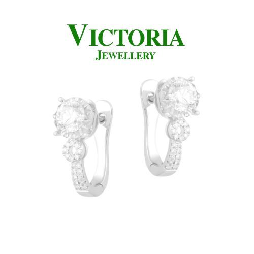 Anting Berlian Gia Sertifikat VFER1125863 Victoria Jewellery