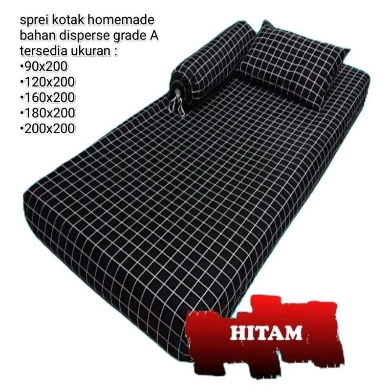 sprei kotak aesthetic/sprei kotak kekinian/sprei kotak murah/sprei kotak hitam