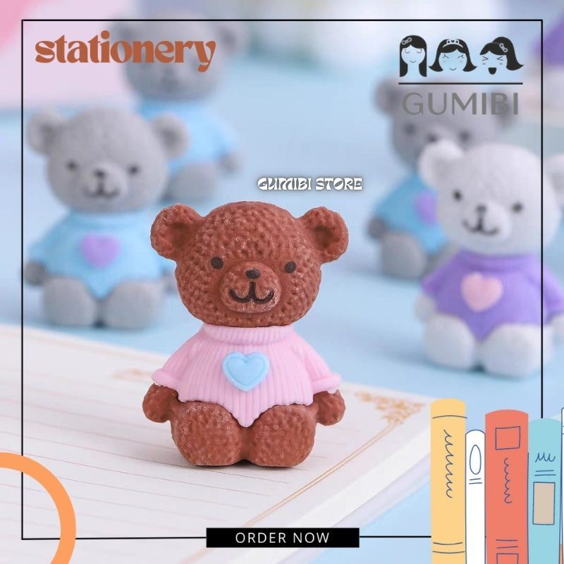 

PENGHAPUS BONEKA BERUANG TEDDY BEAR PENGHAPUS 3D BERUANG COKELAT ABU LUCU TERMURAH