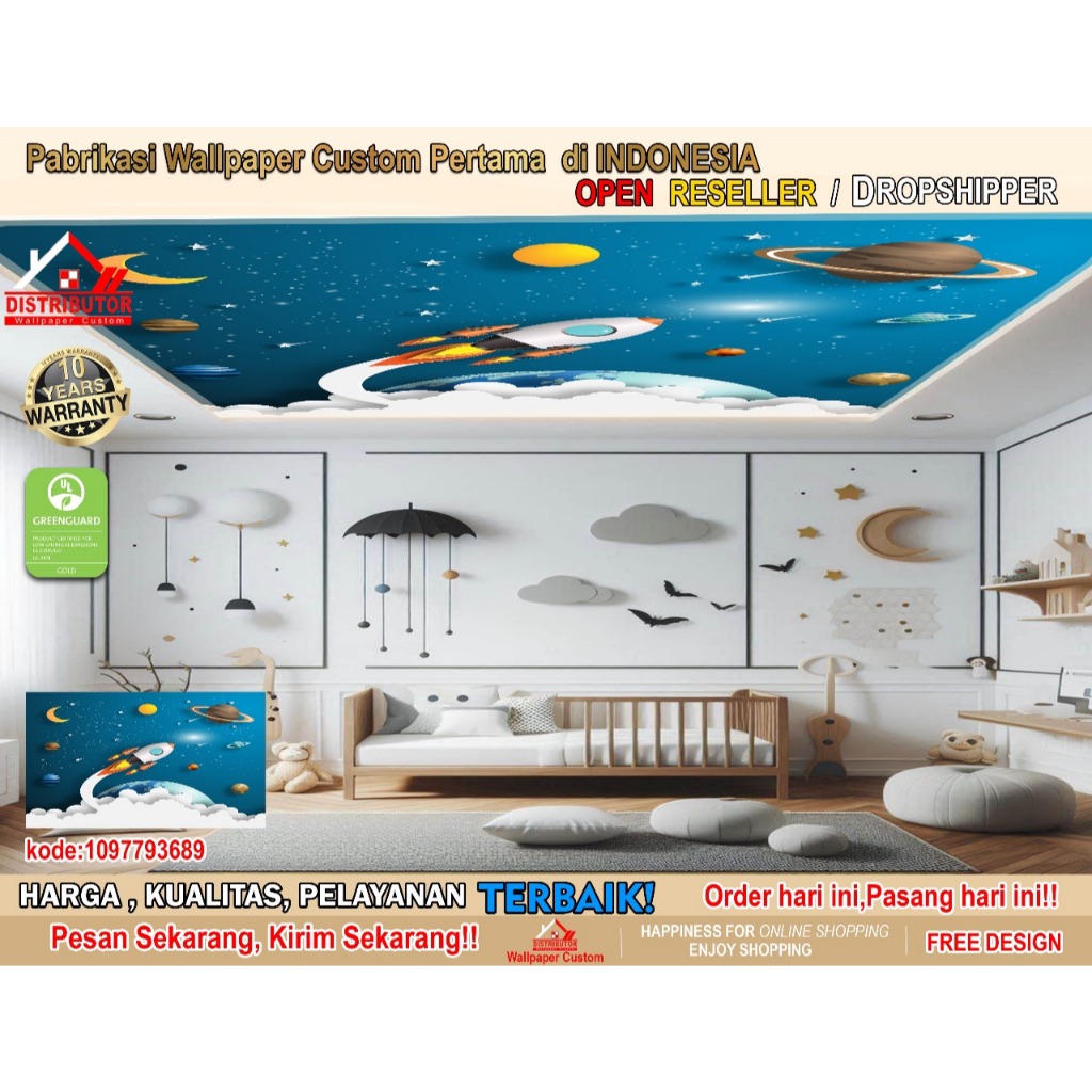 Wallpaper Dinding Custom 3D Animasi Anak | Animasi Anak | Wallpaper Request Gambar | Wallpaper Kamar