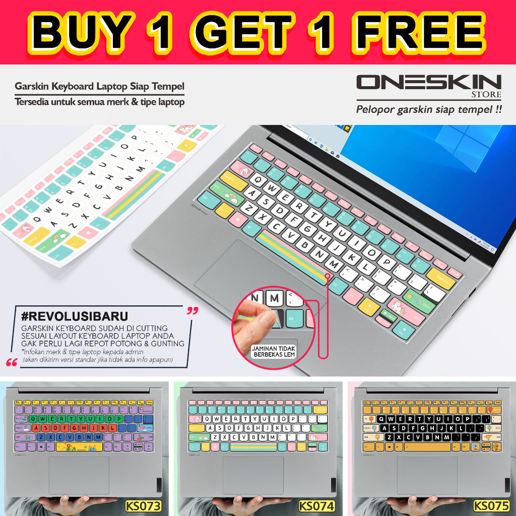 Garskin Stiker Sticker keyboard laptop Xiaomi gambar custom katalog 74