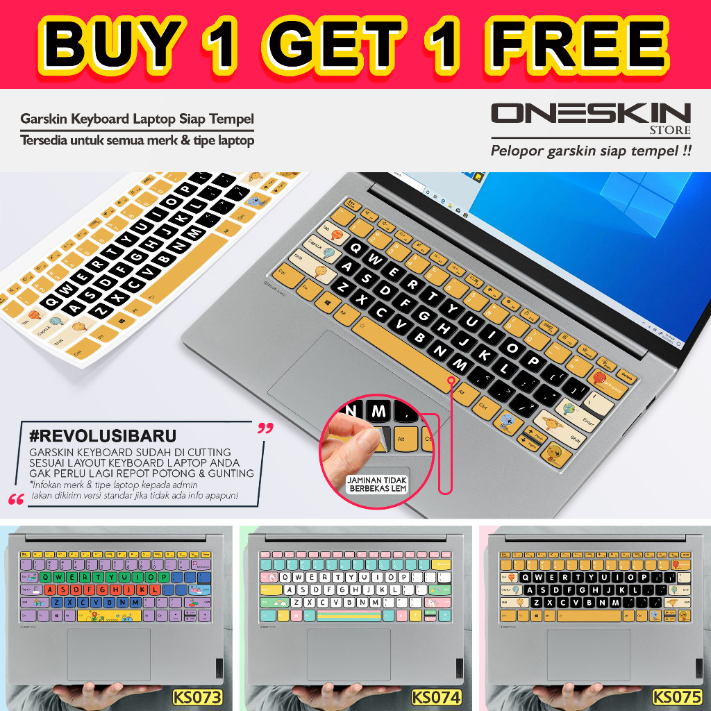 Garskin Stiker Sticker keyboard laptop Xiaomi gambar custom katalog 75