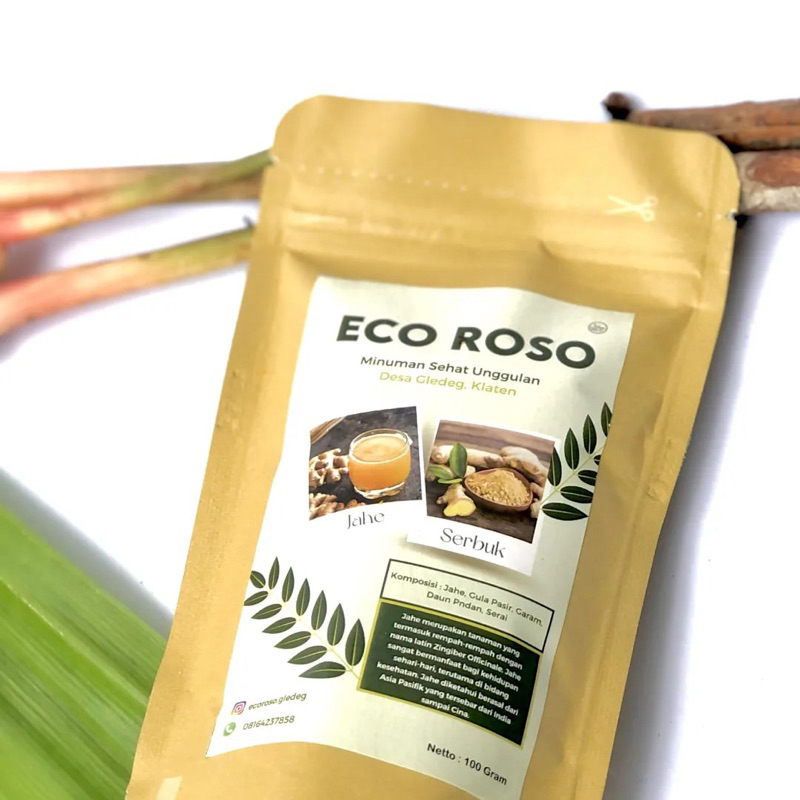 

Eco Roso Serbuk Jahe Jamu Herbal Original 100g