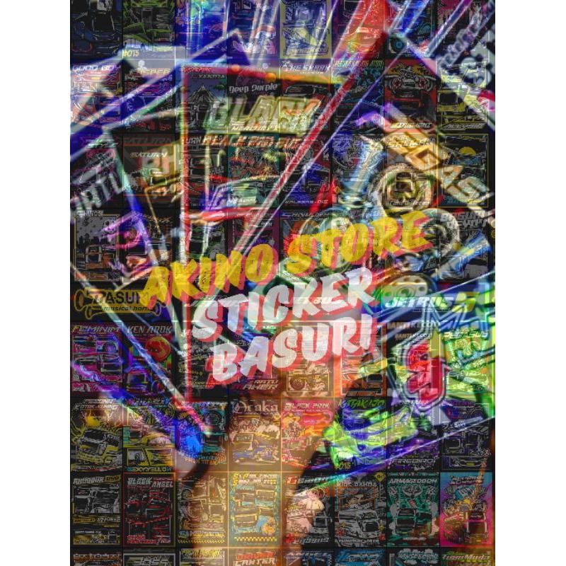 

46 PCS, 92 PCS, 138 PCS, HOLOGRAM STIKER BUS BASURI, STIKER BUS TELOLET, STICKER BUS BASURI, STICKER BUS TELOLET