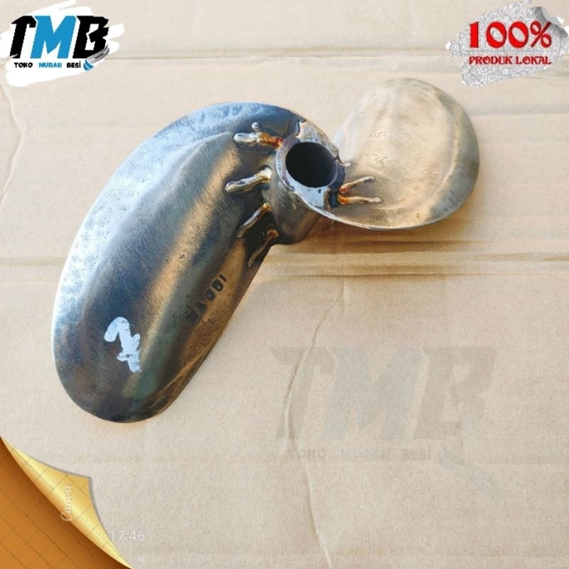 Roda Kapal 3/4 Perahu Ketinting Baja  FULL STAINLESS 7 hp as 3/4