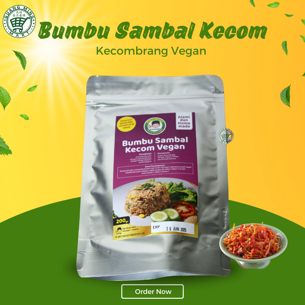 

Bumbu Sambal Kecombrang Vegan / Sehatgan Bumbu Instant Vegan Friendly