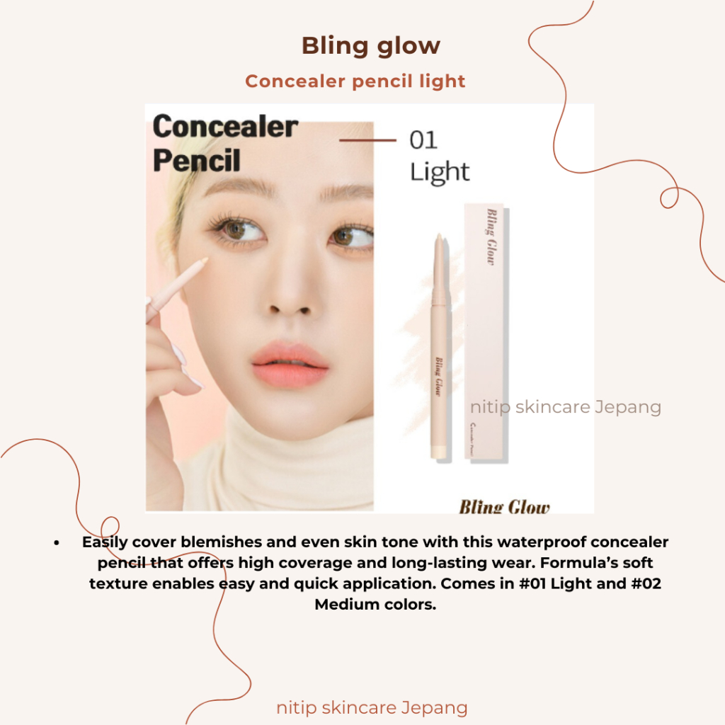 PO Jepang -- bling glow concealer pencil original bling concealer, make up