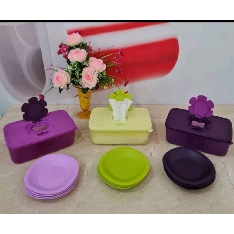 piring Tupperware/dessert plate/piring ungu/piring kue/Tupperware Malaysia/Tupperware ungu