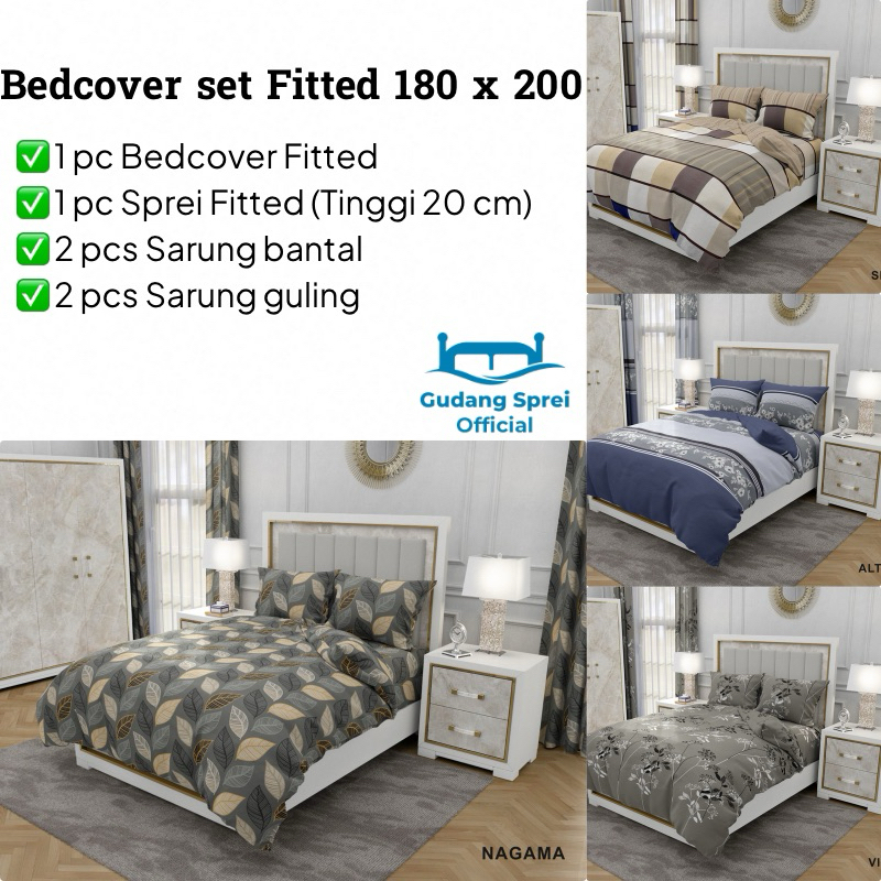 Bedcover Joyfull 160x200 / 180x200 Tinggi 20cm Aesthetic Premium Motif terbaru/Bedcover Set Flat/Fit