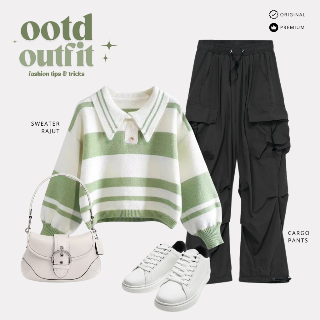 TR50 - One Set Wanita Korean Style Oneset Korean Style Remaja Anak Perempuan Outfit Kerja Nongkrong 