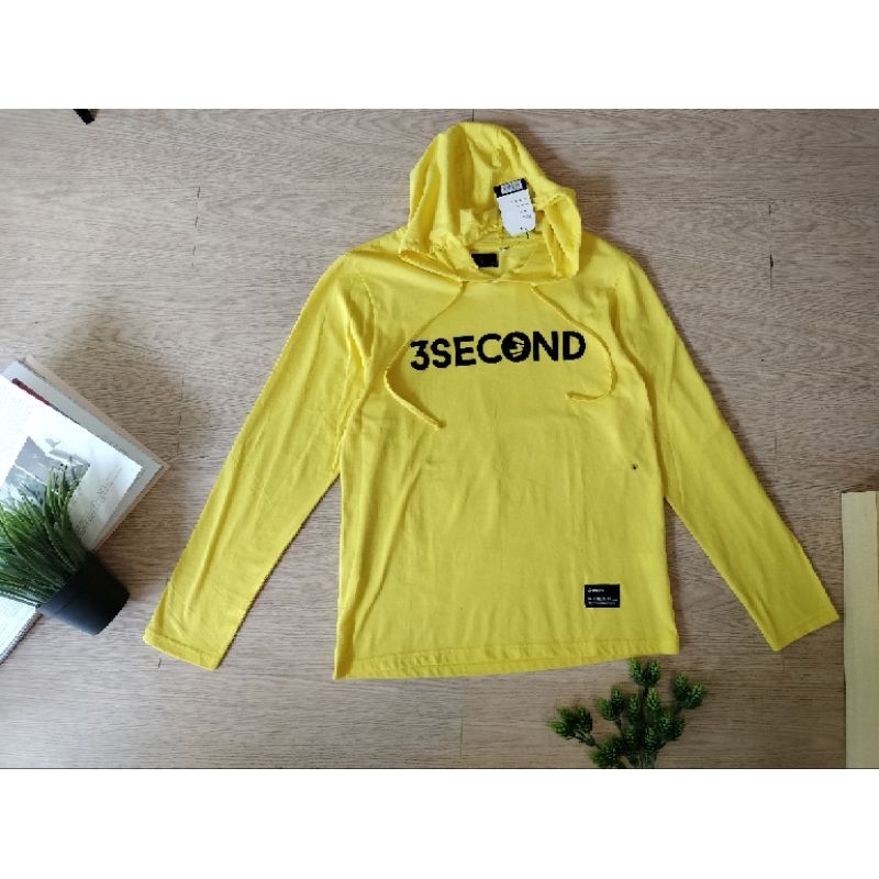 3second lengan panjang tshirt hoodie