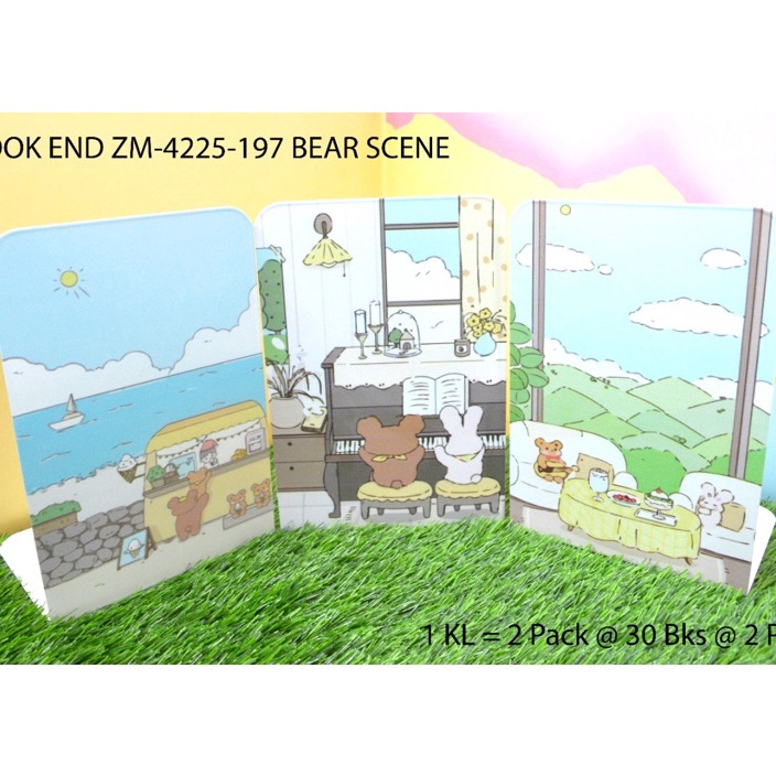 

Terkini penahan buku atau stand book motif lovely bear isi 2 pc