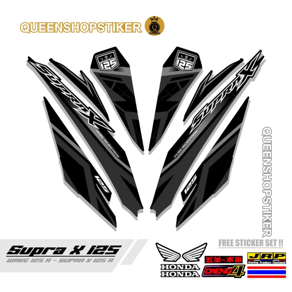 STRIPING SUPRA X  125 R NEW MOTIF 47 / STIKER SUPRA X 125 R / STRIPING MOTOR VARIASI / STICKER VARIA