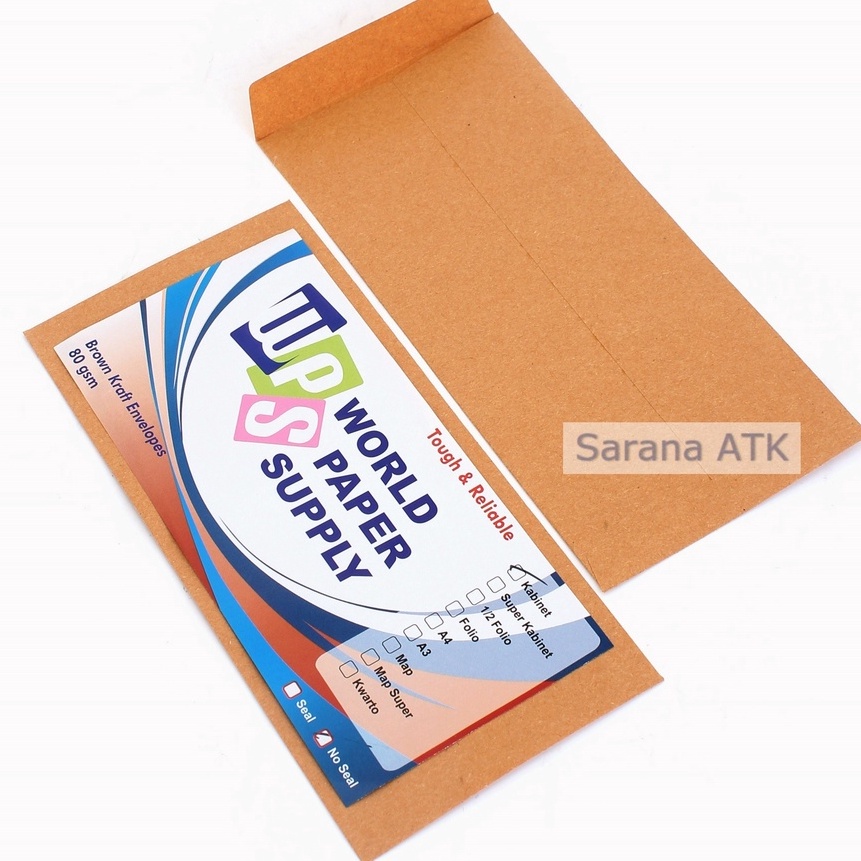 

KI3 WPS Amplop Coklat Ukuran Cabinet No Seal Pack