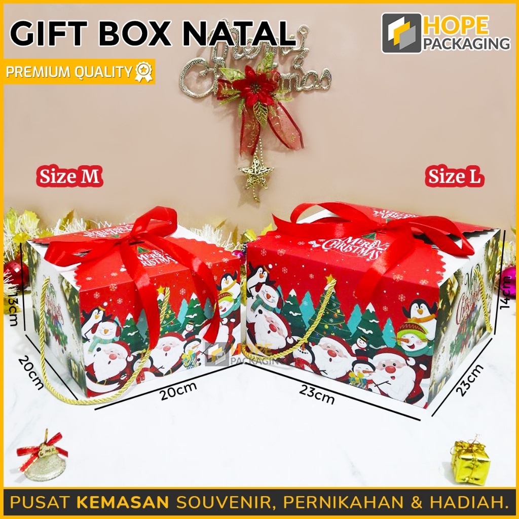 

UNIK Kotak Gift Box Hampers Natal Pita Hampers Natal Kotak Natal Kotak Kue Toples Edisi Natal Box Kado Gift Box Souvenir Christmas Kotak Hadiah Natal