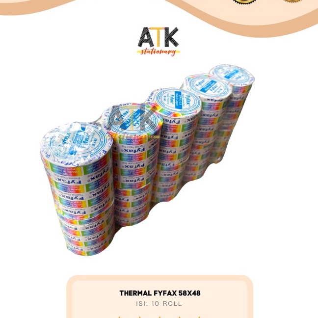 

FG2 Thermal Paper Kertas Kasir Fyfax 58X48 1 Pack 1 Roll atk