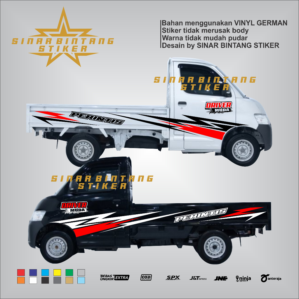 stiker cutting pickup apv granmax stiker variasi all mobil pick up