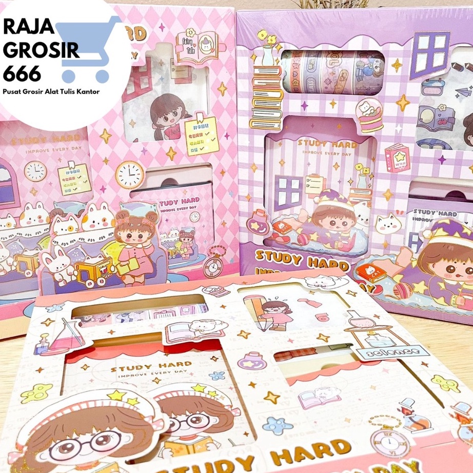 

KP8 JURNAL 4 IN 1 KODE S1 STUDY HARD WASHI TAPE STICKERSTICKY NOTESNOTEBOOK A5