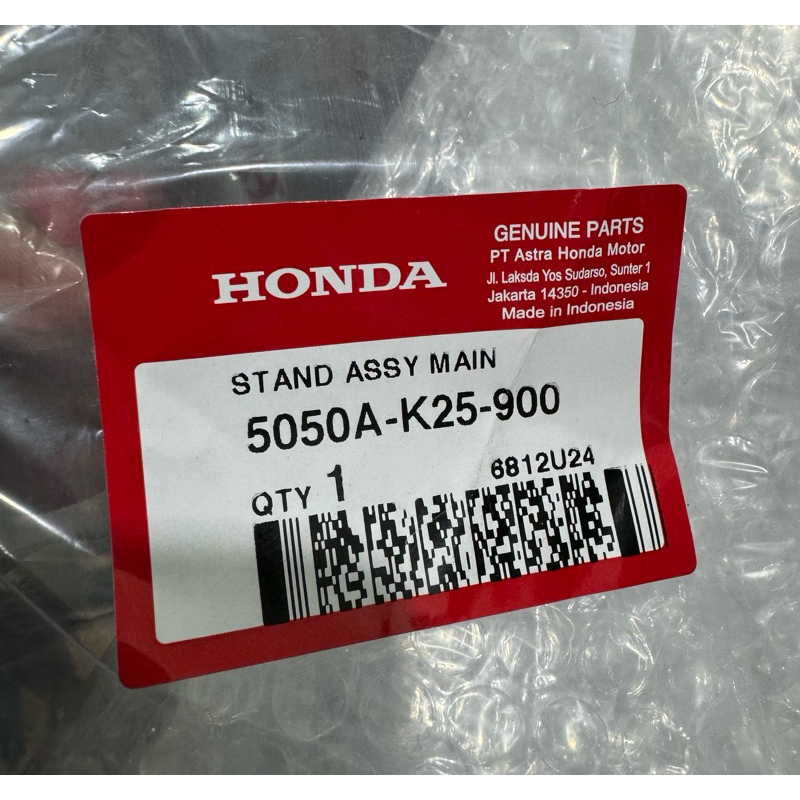 Standar tengah AHM k25 Beat fi 2012-2015 Beat finscoopy fi spacy fi original Honda genuine parts hgp