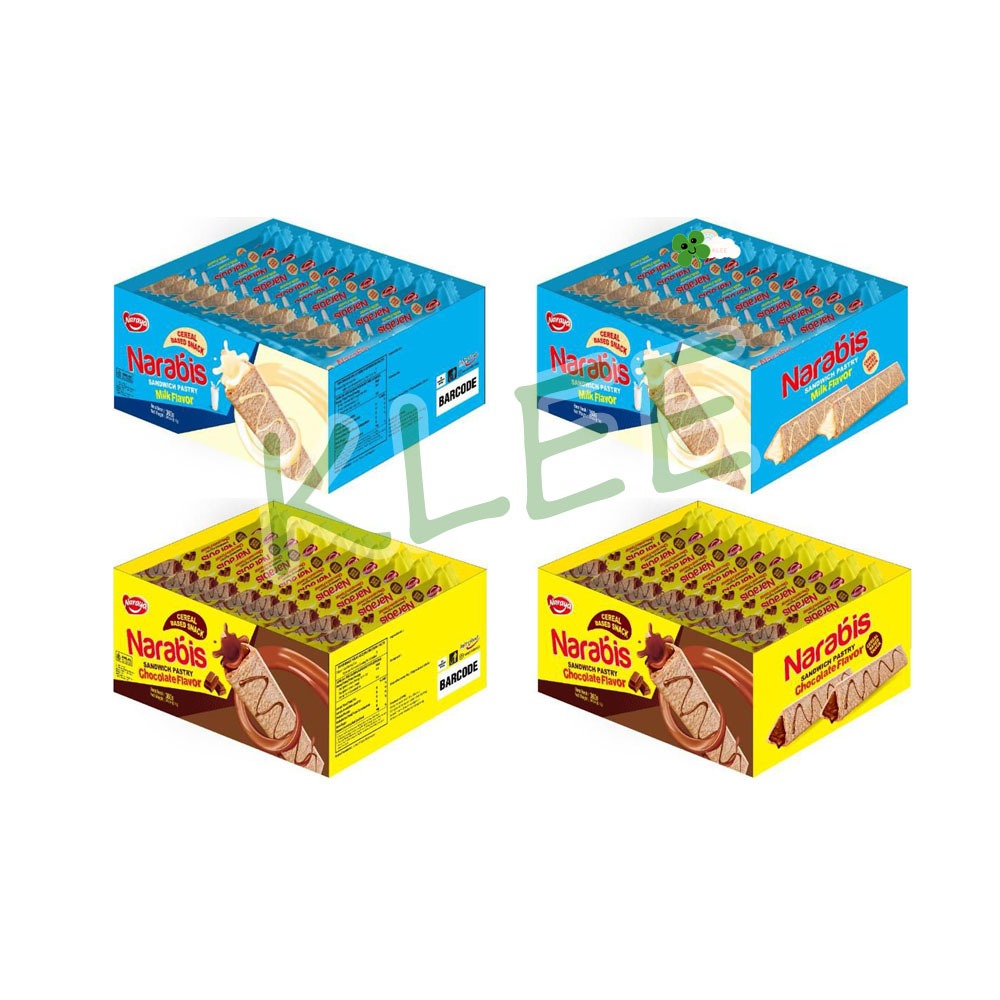 

[BOX] Naraya Narabis Sandwich Pastry Chocolate Milk - Narabis Sandwich Pastry - Naraya Cereal Based Snack 360g