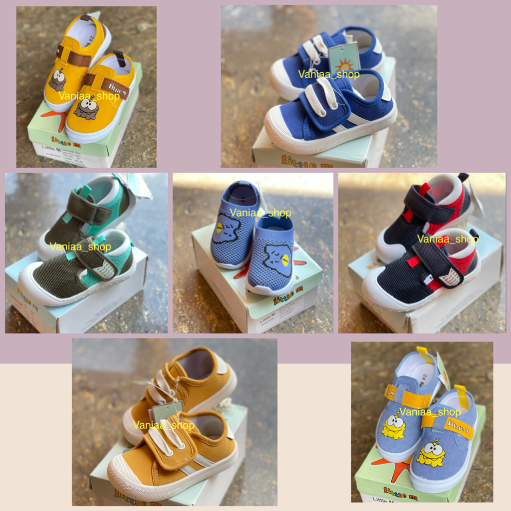LITTLE M SNEAKERS ANAK LAKI LAKI // SEPATU BABY BOYS LITTLE M VELCRO