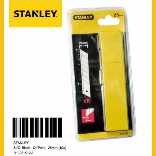 

DISKON BESAR Mata pisau cutter Stanley 25mm 11325 Knife Blades QPoint 1pcs