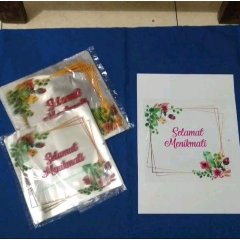 

ISI 50 PCS PLASTIK SELAMAT MENIKMATI | PLASTIK SELAMAT MAKAN