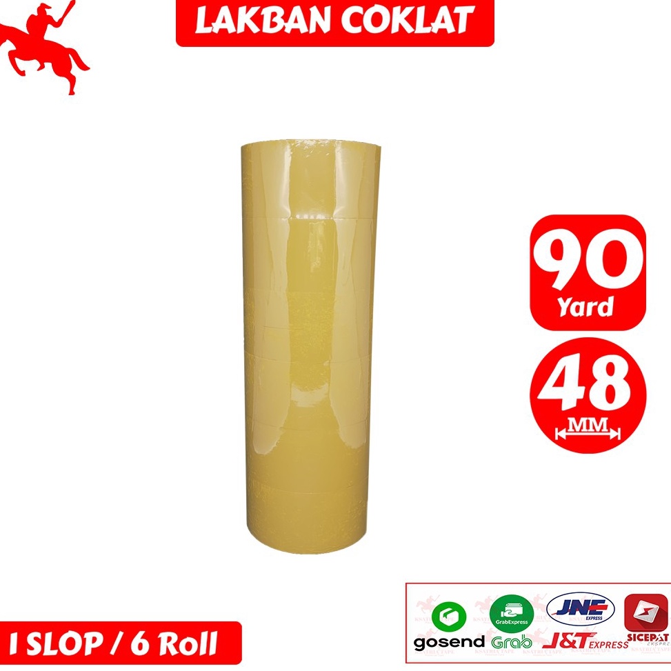 

Lakban OPP Tape Lakban Coklat KSATRIA Tape 9 Yard 1 Slop KODE N8D5