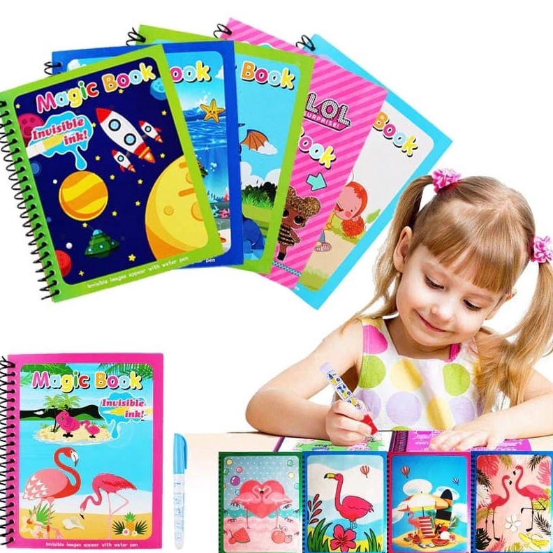 

PANAS Magic Water Book Buku Gambar Anak Mainan Mewarnai
