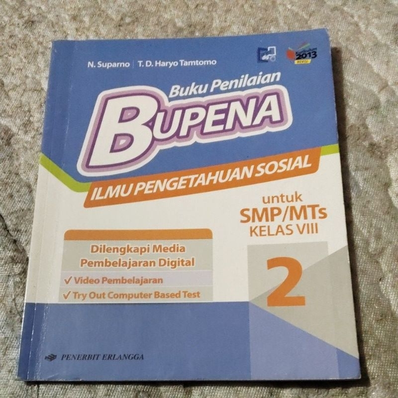 BUKU ORI BUKU BUPENA IPS SMP KELAS 8 PENERBIT ERLANGGA EDISI REVISI