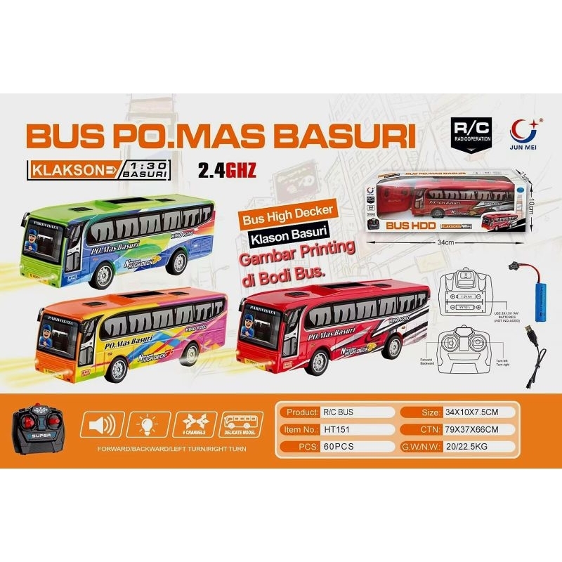 BUS BASURI REMOTE CONTROL KELAKSON TOLOLET