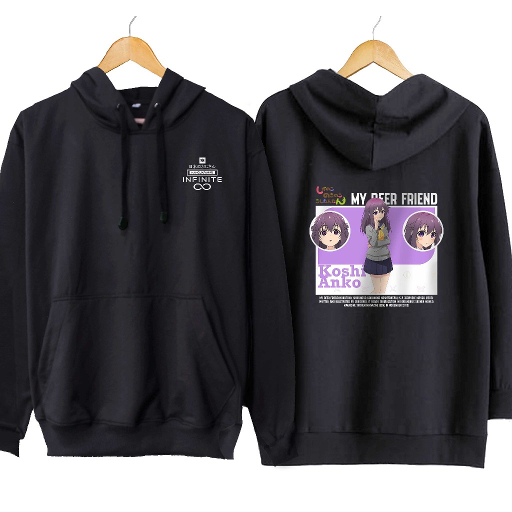 Jaket hoodie jumper infinite anime ANKO KOSHI - MY DEER FRIEND material cotton fleece