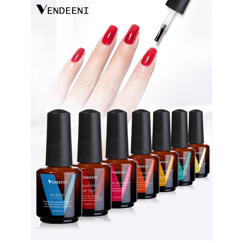 HEMAT VENDEENI Gel Polish Remover Pembersih Kutek Gel  Liquid Latex  Peel Off Base Coat  Acid Free P