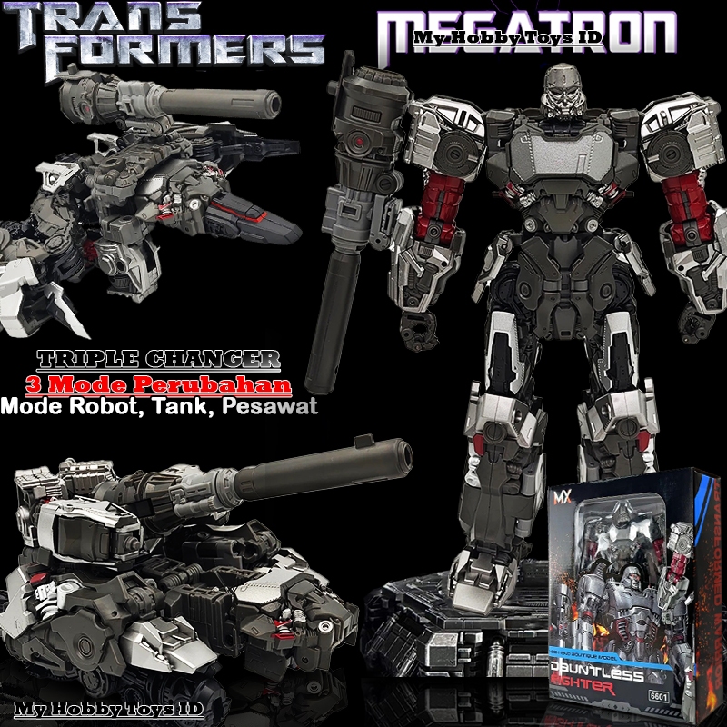 Action Figure Robot Transsformers Megatron Transformasi 3 Mode Robot Mobil Tank Pesawat Optimus
