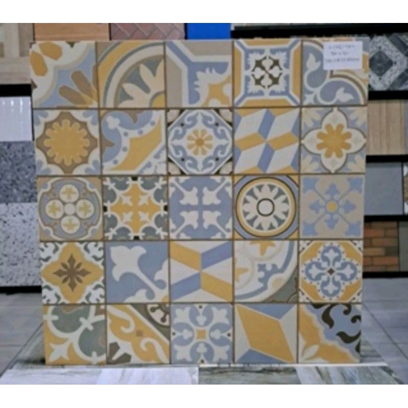 keramik lantai 50x50 motip batik