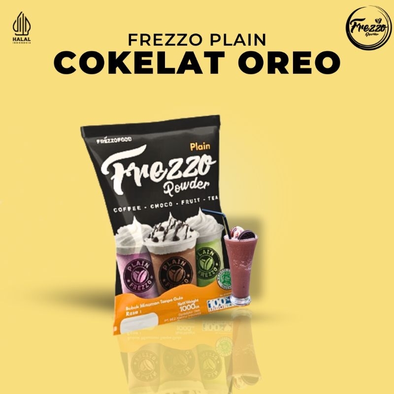 

Bubuk Minuman Rasa Coklat Oreo Plain Frezzo 1kg/ Minuman Murah dan Enak Frezzo Plain