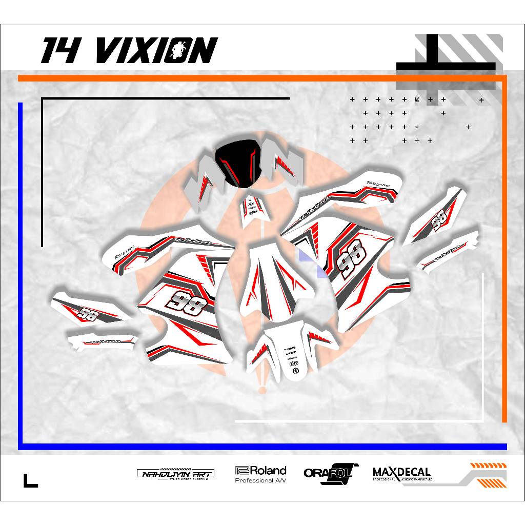 decal yamaha vixion stiker decal vixion full body bisa request stiker motor vixion fulbody custom