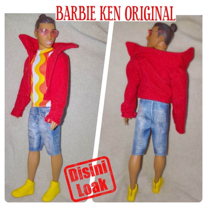 DIBACA DESKRIPSINYA Barbie Ken second Fashionistas Doll Man Bun brown hair boneka preowned cowok mai