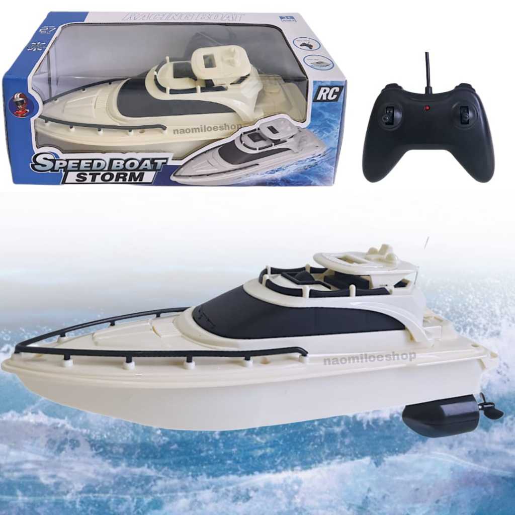 STORM RACING SHIP Kapal balap remot kontrol  Mainan Anak RC Kapal Speed Boat Radio Remote Control Pe